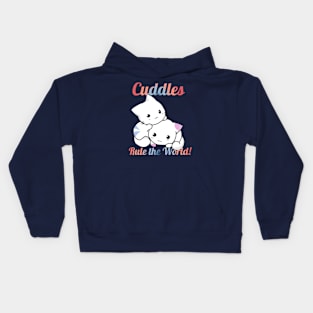 "Cuddles rule the world!" Kids Hoodie